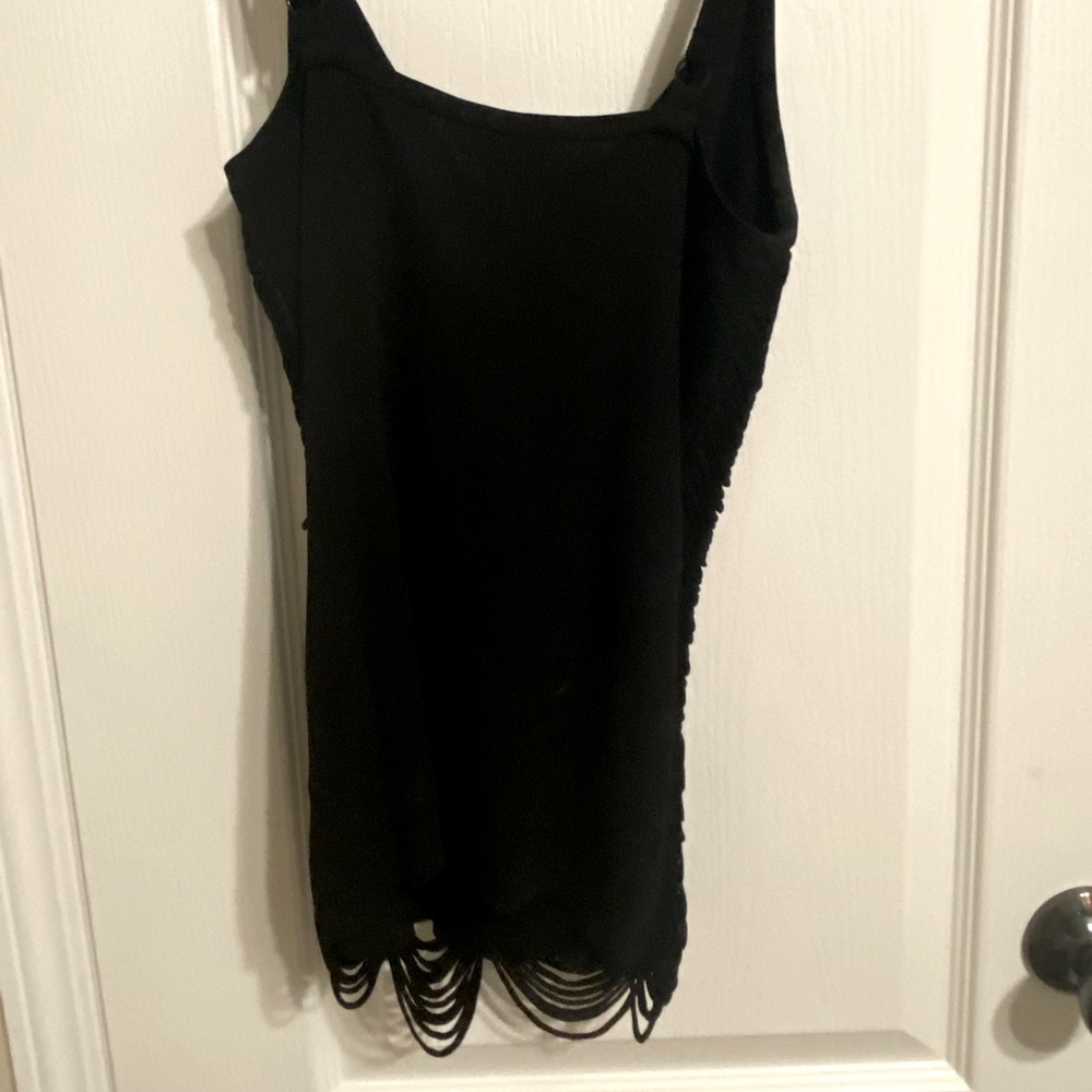 Black fringe top